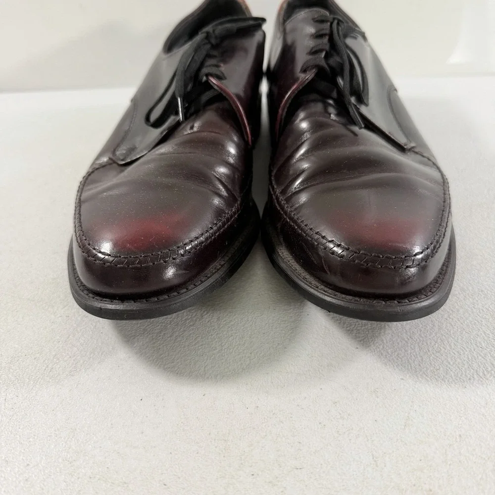 Vintage Velvet-EEZ Mens Brown Leather Derby Dress Shoes Goodyear Size 8.5 D USA